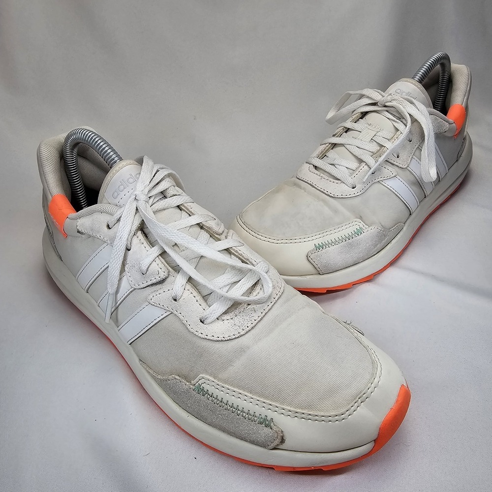 Adidas Retrorun Women's Size 9.5 White Signal‎ Coral Lifestyle Sneakers EH1858